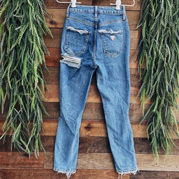 Handmade Guess Jeans Custom Distressed Jeans - Picture 4 of 4